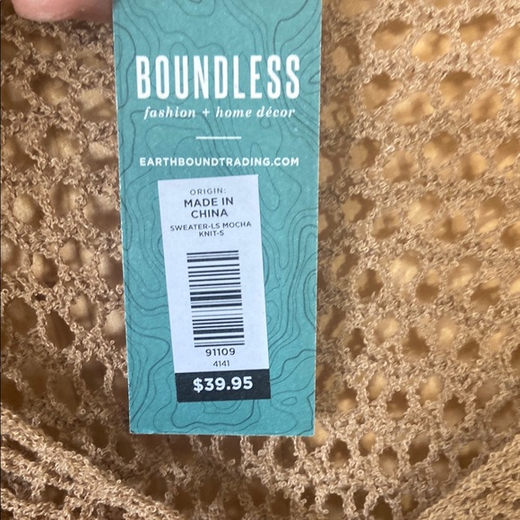 EARTHBOUND Brown Crochet Flare Sleeve Top - Picture 5 of 13